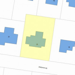 23 Fredana Rd, Newton MA 02468-1103 plot plan