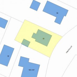 99 Hancock St, Newton MA 02466-2201 plot plan