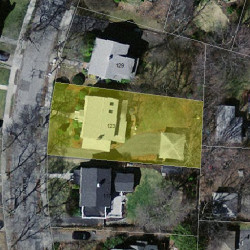 123 Garland Rd, Newton MA 02459-1741 aerial view