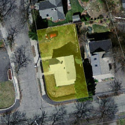 19 Pennsylvania Ave, Newton MA 02464-1322 aerial view