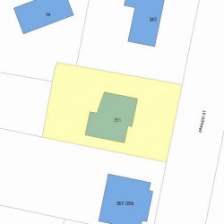 351 Parker St, Newton MA  02459-2630 plot plan