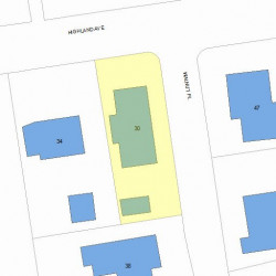 30 Highland Ave, Newton MA 02460-1811 plot plan