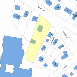 7 Walnut St, Newton MA  02460-1369 plot plan