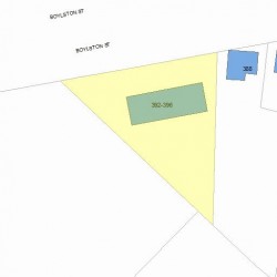 392 Boylston St, Newton MA  02459-2846 plot plan