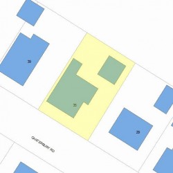 35 Canterbury Rd, Newton MA  02461-1319 plot plan