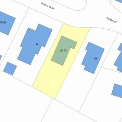 68 Waban St, Newton MA 02458-1415 plot plan