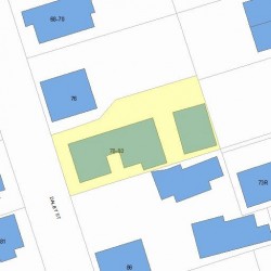 78 Dalby St, Newton MA 02458-1066 plot plan