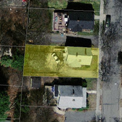 23 Wetherell St, Newton MA  02464-1416 aerial view