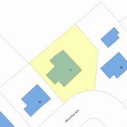 14 Westview Ter, Newton MA 02465-2345 plot plan