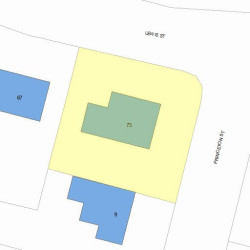 73 Lewis St, Newton MA 02458-1841 plot plan
