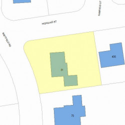 81 Sheffield Rd, Newton MA 02460-2120 plot plan