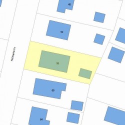 56 Freeman St, Newton MA 02466-1206 plot plan