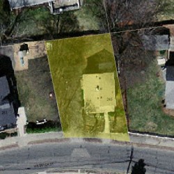 245 Webster St, Newton MA  02465-1851 aerial view