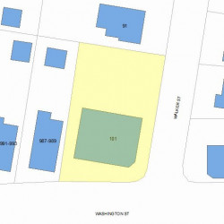 101 Walker St, Newton MA 02460-1552 plot plan