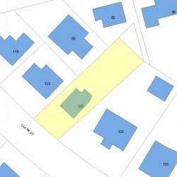 126 Clark St, Newton MA  02459-2460 plot plan