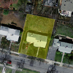 127 Fairway Dr, Newton MA 02465-1714 aerial view