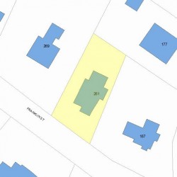 261 Franklin St, Newton MA 02458-2302 plot plan