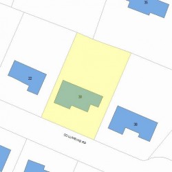 30 Columbine Rd, Newton MA 02459-3444 plot plan