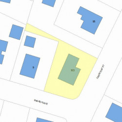 103 Crescent St, Newton MA 02466-2509 plot plan