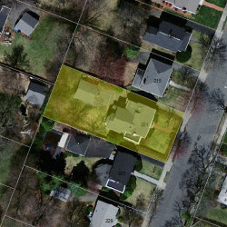 221 Winslow Rd, Newton MA  02468-1713 aerial view