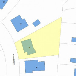 36 Rockledge Rd, Newton MA  02461-1800 plot plan