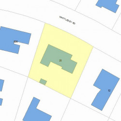 20 Whittlesey Rd, Newton MA  02459-2622 plot plan