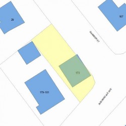 173 Auburndale Ave, Newton MA 02466-1601 plot plan