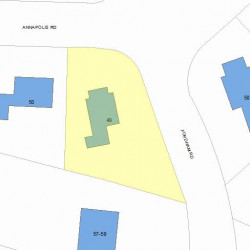 49 Fordham Rd, Newton MA  02465-1208 plot plan