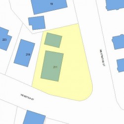 211 Webster St, Newton MA 02465-1851 plot plan
