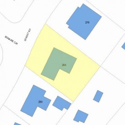 284 Dorset Rd, Newton MA 02468-1429 plot plan