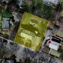 12 Byfield Rd, Newton MA  02468-1234 aerial view