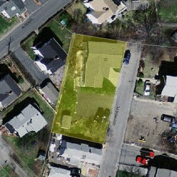 33 Cottage Pl, Newton MA 02465-1525 aerial view