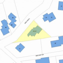 65 Beecher Pl, Newton MA  02459-2384 plot plan