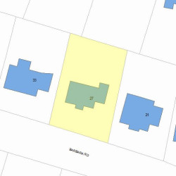 27 Barbara Rd, Newton MA  02465-1123 plot plan