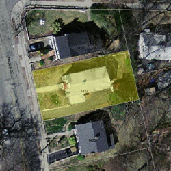 1404 Walnut St, Newton MA  02461-1858 aerial view