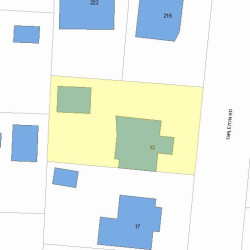 13 Tarleton Rd, Newton MA 02459-1732 plot plan