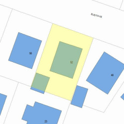 52 Eliot Ave, Newton MA 02465-1711 plot plan