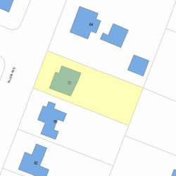 72 Allen Ave, Newton MA 02468-1721 plot plan