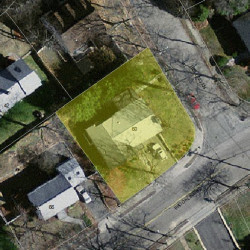 60 Brookline St, Newton MA 02467 aerial view