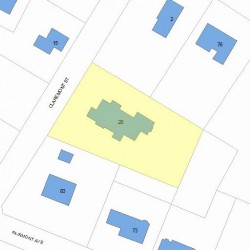 20 Claremont St, Newton MA 02458-1926 plot plan