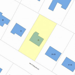 25 Whittemore Rd, Newton MA  02458-2105 plot plan