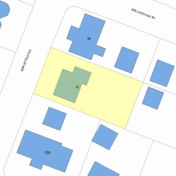 40 Bradford Rd, Newton MA 02461-1027 plot plan