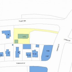 1175 Centre St, Newton MA  02459-1533 plot plan