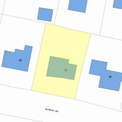 93 Fairway Dr, Newton MA  02465-1737 plot plan