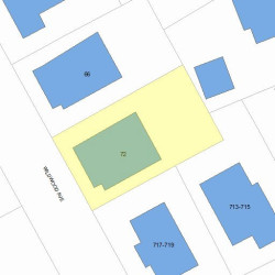 72 Wildwood Ave, Newton MA 02460-1322 plot plan