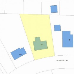 103 Walnut Hill Rd, Newton MA  02461-1836 plot plan