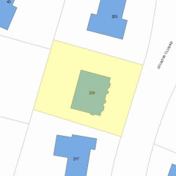 209 Country Club Rd, Newton MA 02459-3118 plot plan