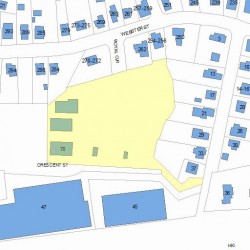 70 Rowe St, Newton MA 02466-1596 plot plan