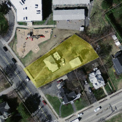 106 Walnut St, Newton MA 02460-1314 aerial view