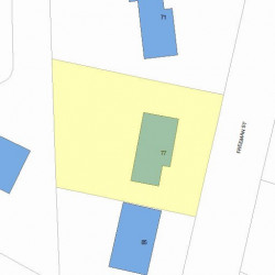 77 Freeman St, Newton MA 02466-1212 plot plan